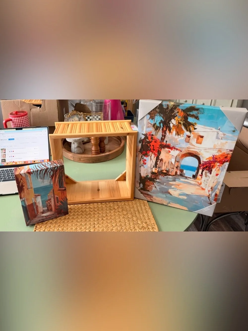 Natural Pine Wooden Display Shelf - Light Wood